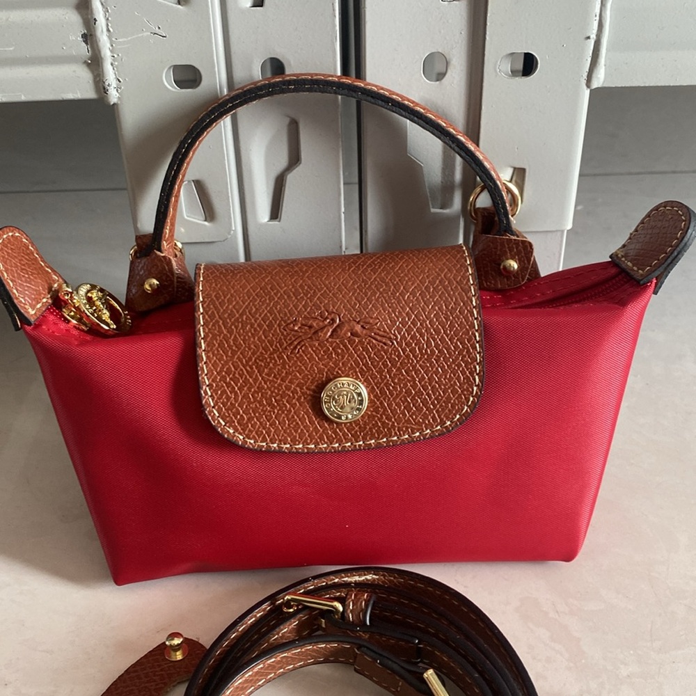Longchamp Le Pliage Mini Handbag In Red